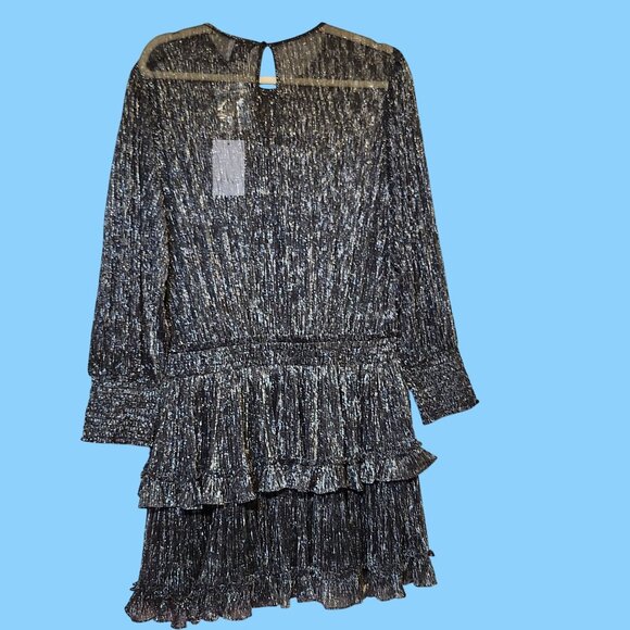 Misa Los‎ Angeles REVOLVE Swiftie Inspired Katia Dress Shimmer Long Sleeve L - Picture 6 of 6
